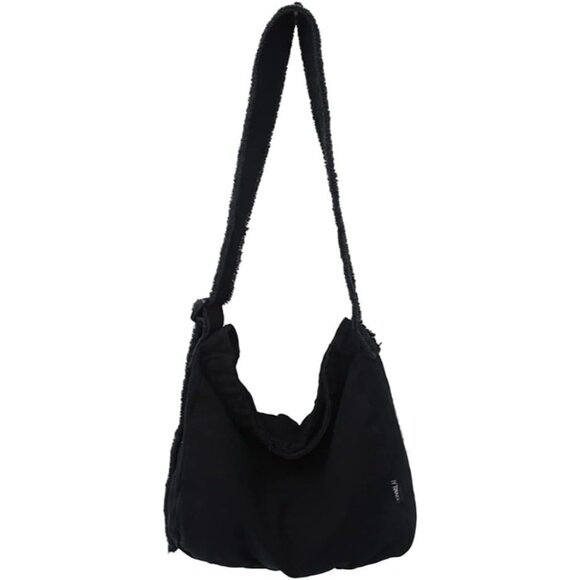 Crossbody Canvas Bag Hobo Hippie Sling Purses for Travel, Office, Shopping - Picture 1 of 7